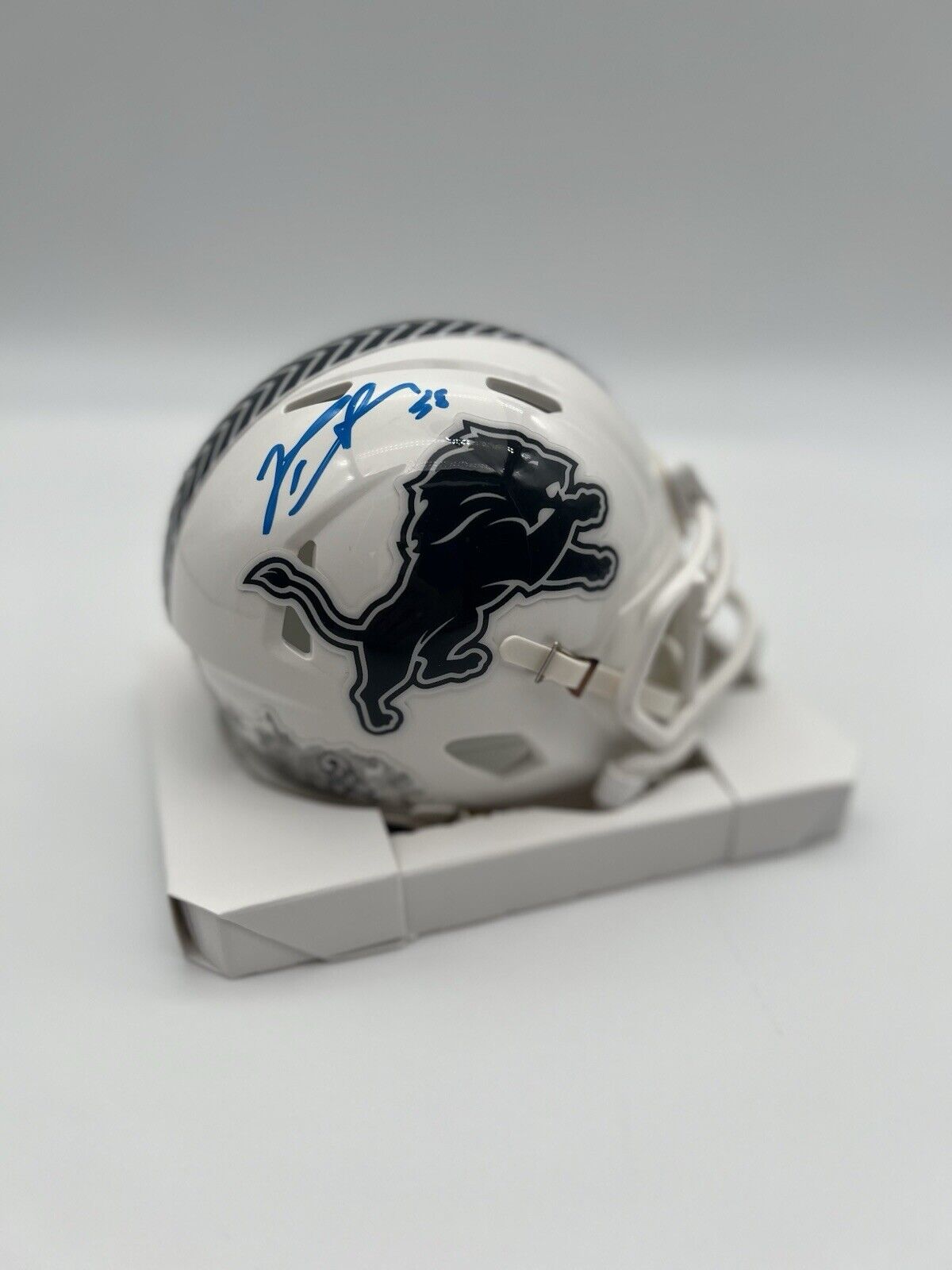 Detroit Lions PENEI SEWELL Signed Riddell STS Mini Helmet Beckett CoA