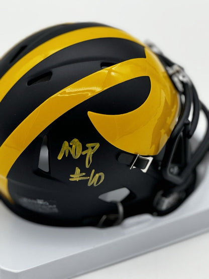 Alex Orji Signed Michigan Wolverines Mini Helmet JSA Certified