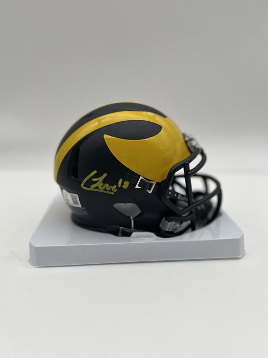 Colston Loveland Signed Michigan Wolverines Mini Helmet Natl Champs BECKETT