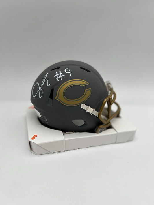 Jaquan Brisker Autographed Chicago Bears Slate Mini Helmet JSA WITNESSED COA