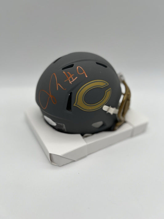 Jaquan Brisker Autographed Chicago Bears Slate Mini Helmet JSA WITNESSED COA