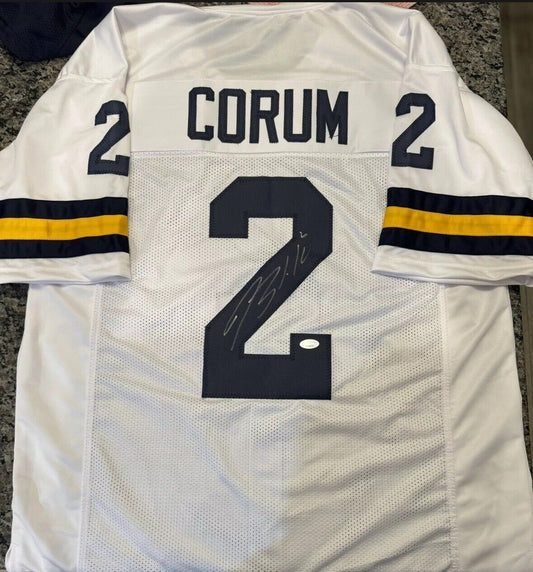 Blake Corum Autographed Michigan Wolverines Custom Jersey JSA Authentication