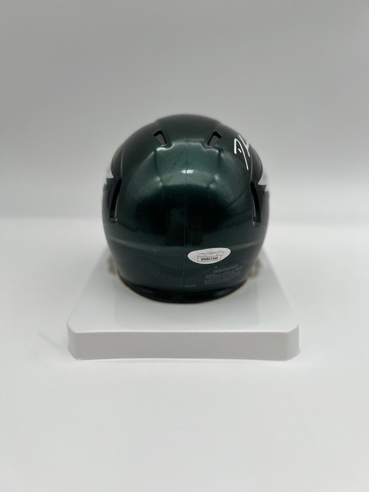 D’Andre Swift Signed Eagles Speed Mini Helmet JSA COA