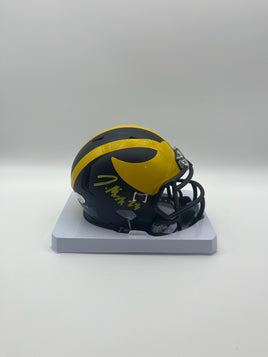 Jordan Marshall Autographed Michigan Wolverines Mini Football Helmet JSA CoA