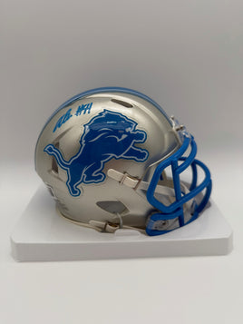 Alim McNeill Autographed Detroit Lions Speed Mini Football Helmet Beckett CoA