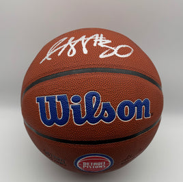 Rasheed Wallace Autographed Detroit Pistons Wilson Basketball Beckett CoA