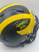 Justice Haynes Autographed Michigan Wolverines Full-Size Replica Football Helmet JSA CoA.