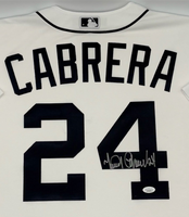 Miguel Cabrera Autographed Detroit Tigers Authentic White Nike Baseball Jersey JSA CoA