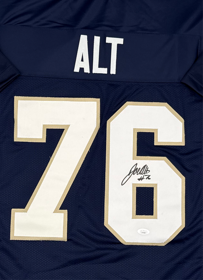 Joe Alt Autographed Notre Dame Navy Blue Custom Jersey with JSA