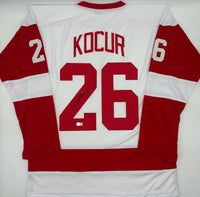 Joe Kocur Autographed Detroit Red Wings Custom Hockey Jersey Beckett CoA