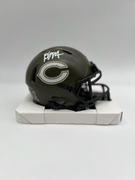 DJ Moore Autographed Chicago Bears Green STS Mini Football Helmet Beckett CoA