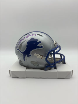 Herman Moore Detroit Lions Autographed Throwback Mini Helmet W/ JSA CoA