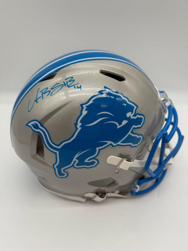 Amon-Ra St.Brown Autographed Detroit Lions Speed Full-Size Authentic Football Helmet Beckett CoA.