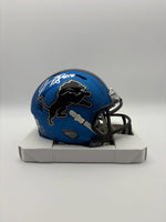 Isaac TeSlaa Autographed Detroit Lions Alternate Mini Football Helmet JSA CoA