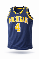 Nimari Burnett Autographed & Inscribed Michigan Wolverines Navy Custom Basketball Jersey with JSA CoA