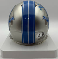 DJ Reed Autographed Detroit Lions Speed Mini Football Helmet Beckett CoA