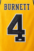 Nimari Burnett Autographed & Inscribed Michigan Wolverines Maze Custom Basketball Jersey with JSA CoA