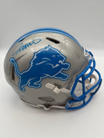 Jameson Williams Autographed Detroit Lions Speed Full-Size Authentic Football Helmet Beckett CoA