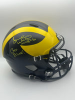 Tyrone Wheatley Autographed Michigan Wolverines Full-Size Replica Football Helmet with JSA CoA