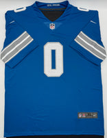 Jahmyr Gibbs Autographed Detroit Lions Pro Style Blue Football Jersey Fanatics CoA