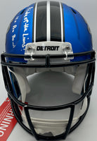 Herman Moore Autographed Detroit Lions Alternate Full-Size Football Helmet JSA CoA