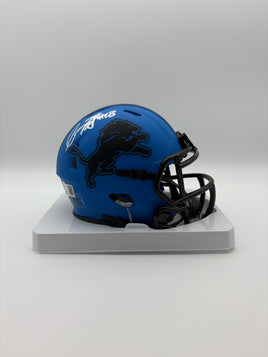 Isaac TeSlaa Autographed Detroit Lions Rave Mini Football Helmet Beckett CoA