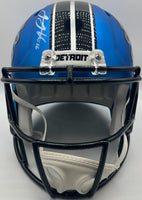 Jared Goff Autographed Detroit Lions Full-Size Alternate Football Helmet Fanatics CoA