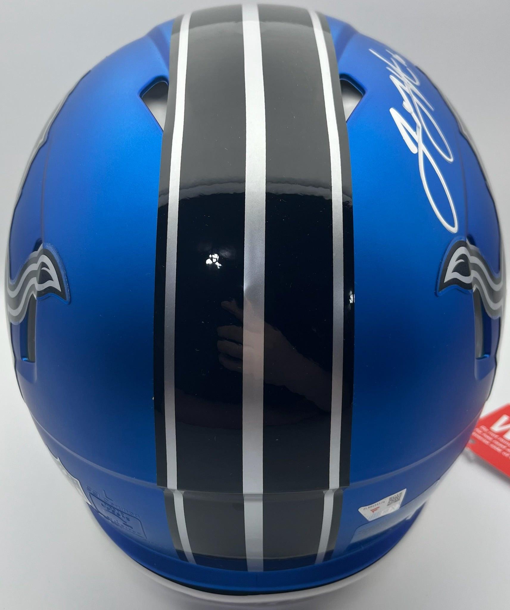 detroit lions motorcycle helmet Jared Goff Autographed Detroit Lions Full-Size Alternate Football Helmet  Fanatics CoA