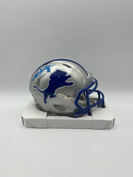 Ndamukong Suh Autographed Detroit Lions Speed Throwback Mini Football Helmet Beckett CoA.