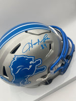 Herman Moore Detroit Lions Autographed Speedflex Midi-Helmet W/ JSA CoA