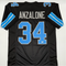 Alex Anzalone Autographed Detroit Lions Black Custom Football Jersey Beckett CoA