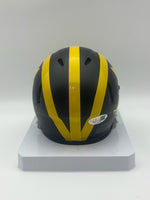 Tyrone Wheatley Autographed Michigan Wolverines Mini Football Helmet with JSA CoA