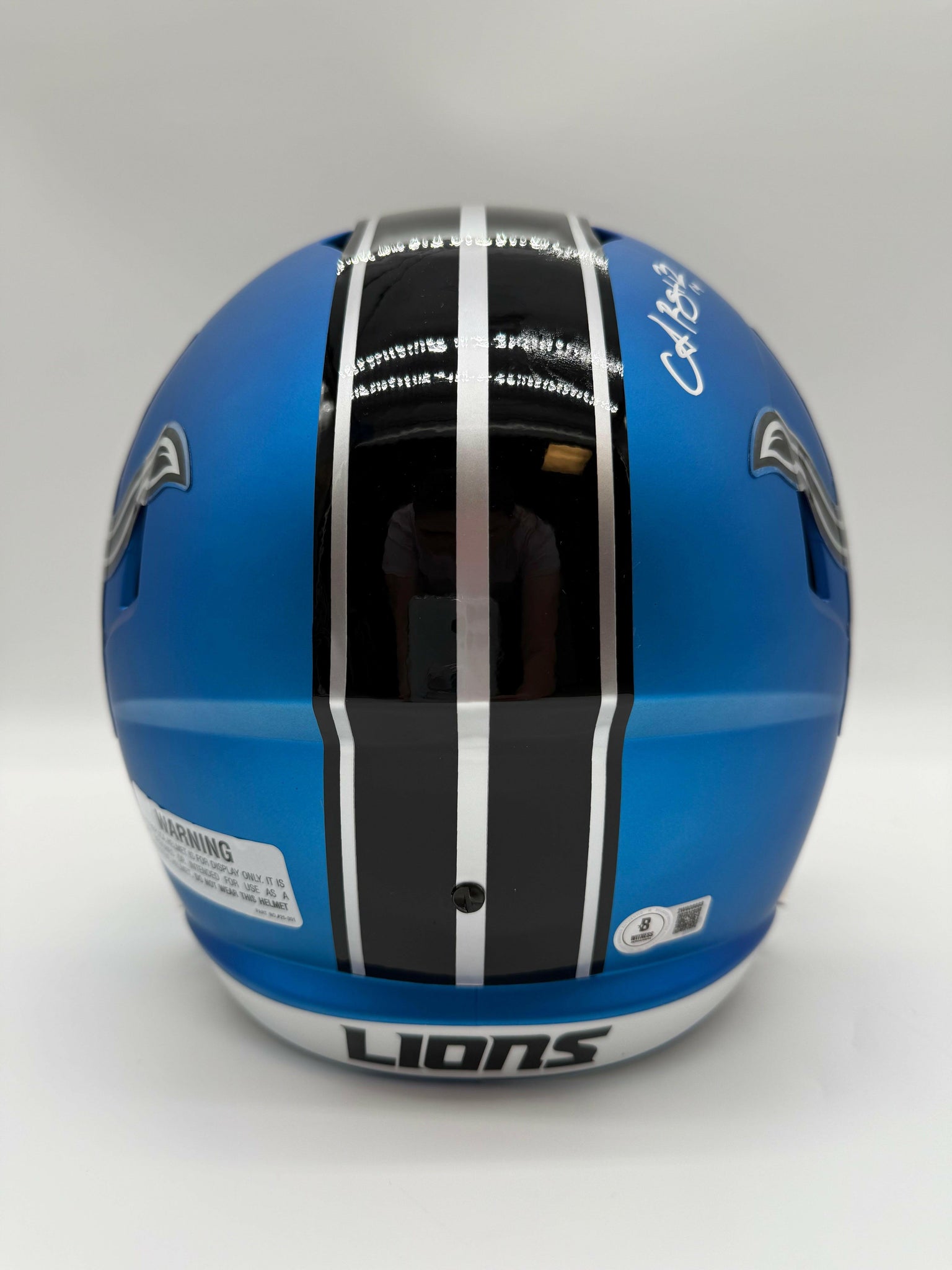 Amon-Ra St.Brown Autographed Detroit Lions Alternate Full-Size Replica Football Helmet Beckett CoA
