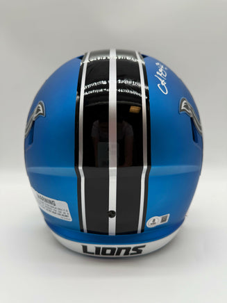 detroit lions motorcycle helmet Amon-Ra St.Brown Autographed Detroit Lions Alternate Full-Size Replica Football Helmet Beckett CoA