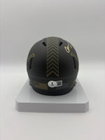 Jameson Williams Autographed Detroit Lions STS Mini Football Helmet Beckett CoA