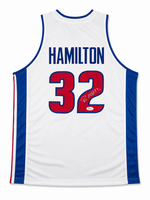 Richard Hamilton Autographed Detroit Pistons Custom White Jersey w/ JSA CoA.
