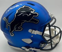 Amon-Ra St.Brown Autographed Detroit Lions Alternate Full-Size Authentic Football Helmet Beckett CoA