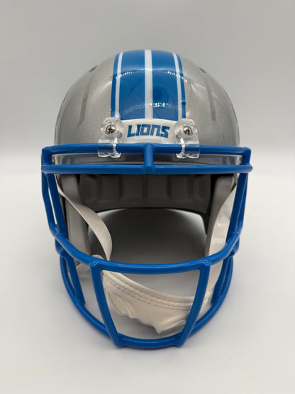 ENNIS RAKESTRAW Jr AUTOGRAPHED DETROIT LIONS FULL-SIZE REPLICA SPEED HELMET BECKETT CoA