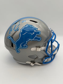 Amik Robertson Autographed Detroit Lions Speed Full-Size Replica Football Helmet Beckett CoA