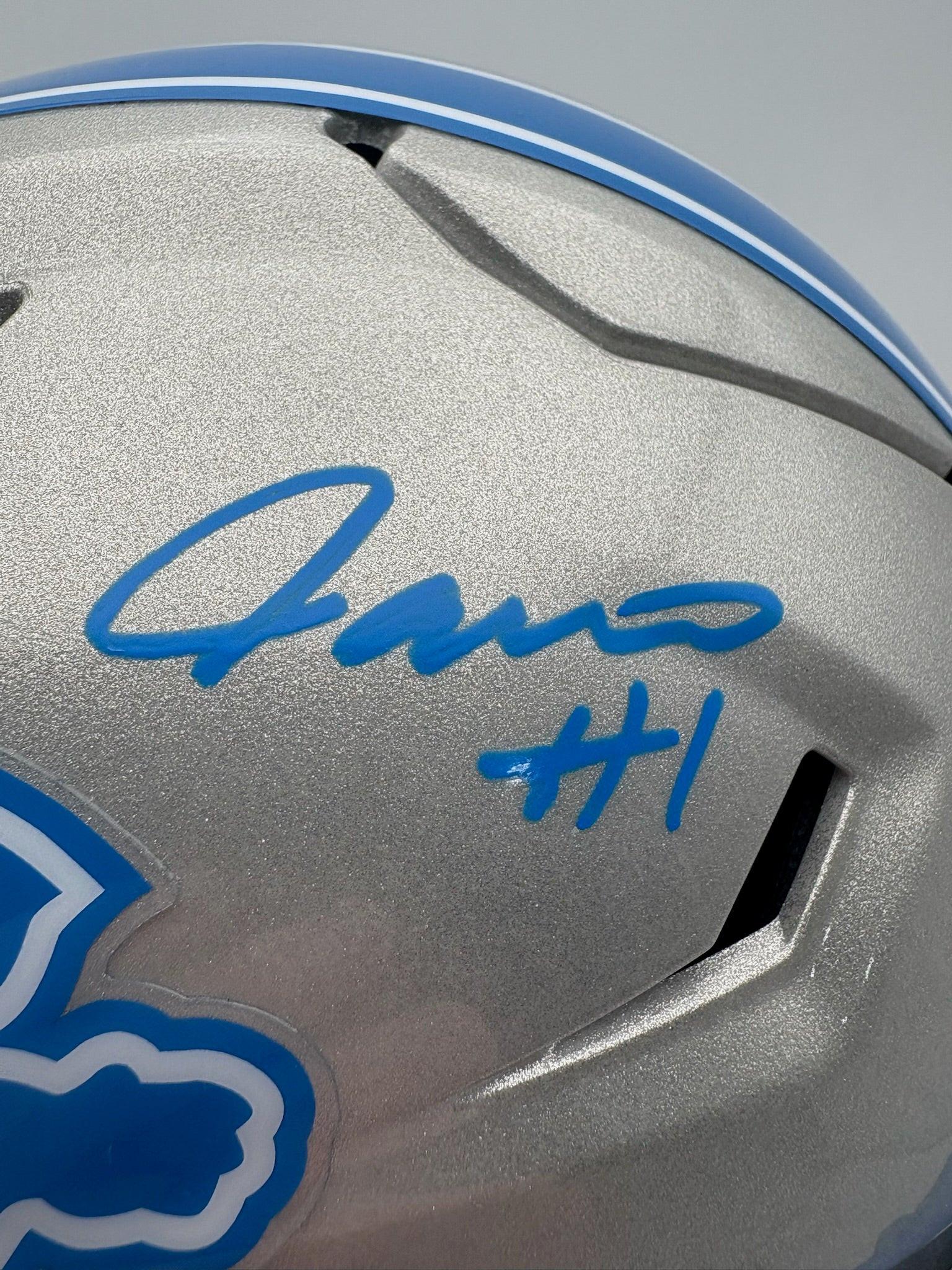 Jameson Williams Detroit Lions Autographed Speedflex Midi-Helmet W