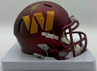 Mike Sainristil Autographed Washington Commanders Mini Football Helmet Beckett CoA