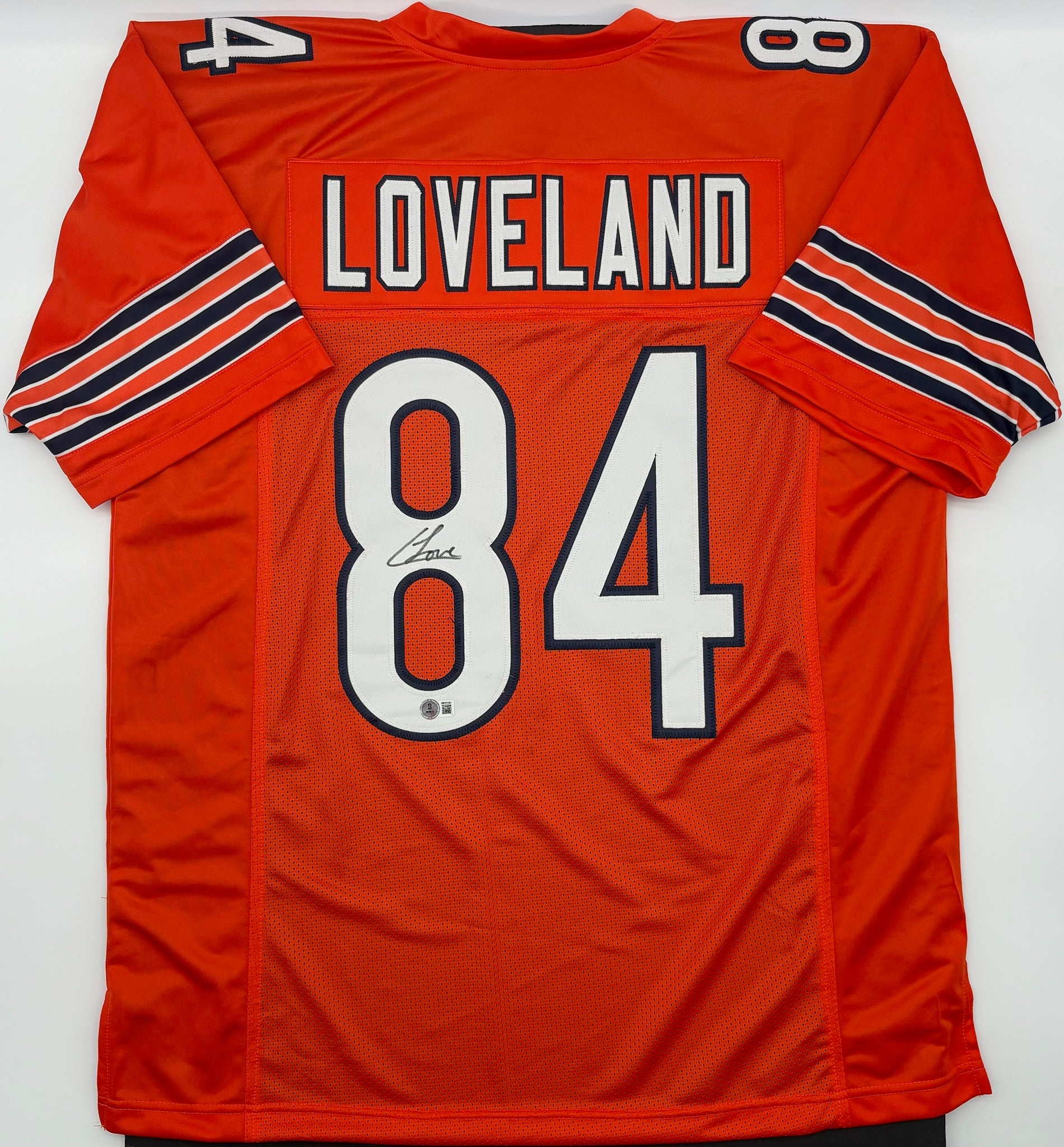 Colston Loveland Autographed Chicago Bears Orange Custom Football