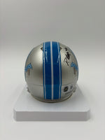 Derrick Moore Autographed Detroit Lions Speed Mini Helmet Beckett CoA