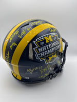 Michigan 2023 National Champions Full Size Authentic Autographed Team Helmet JSA LoA