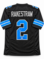 Ennis Rakestraw Jr. Autographed Detroit Lions Black Custom Football Jersey w/ JSA CoA.