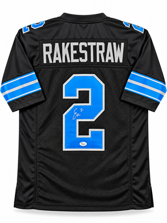 Ennis Rakestraw Jr. Autographed Detroit Lions Black Custom Football Jersey w/ JSA CoA.