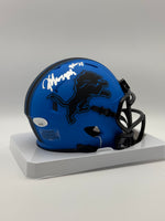 Kerby Joseph Autographed Detroit Lions Rave Mini Football Helmet JSA CoA