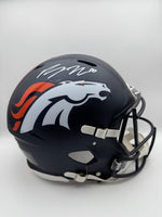 Bo Nix Autographed Denver Broncos Full-Size Authentic Football Helmet Beckett CoA
