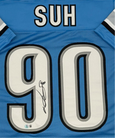 Ndamukong Suh Autographed Detroit Lions Custom Jersey Beckett CoA.