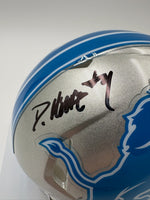 Derrick Moore Autographed Detroit Lions Speed Mini Helmet Beckett CoA